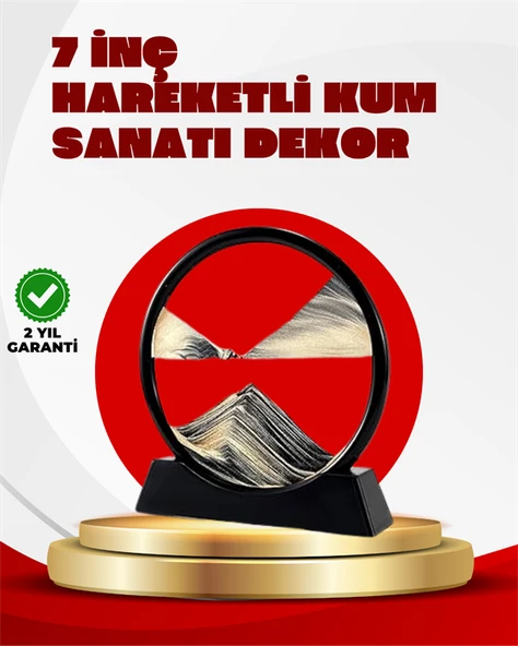 Rahatlatıcı Kum Sanatı – Yuvarlak Cam Çerçeveli Hareketli Kum Resmi, Ofis Ev İçin Etkileşimli Masaüstü Süs ürün görseli 1