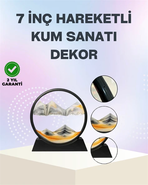 Zihin Açıcı Kum Manzarası – 3D Dinamik Kum Tablosu, Dekoratif, Dönüştükçe Yenilenen Sakinleştirici Sanat Eseri ürün görseli 1