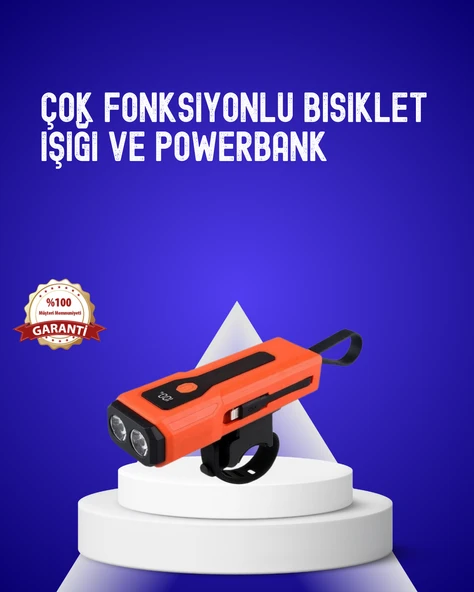 600 Lümen Şarjlı Bisiklet Farı Cob Yan Çakar Acil Durum ürün görseli 1