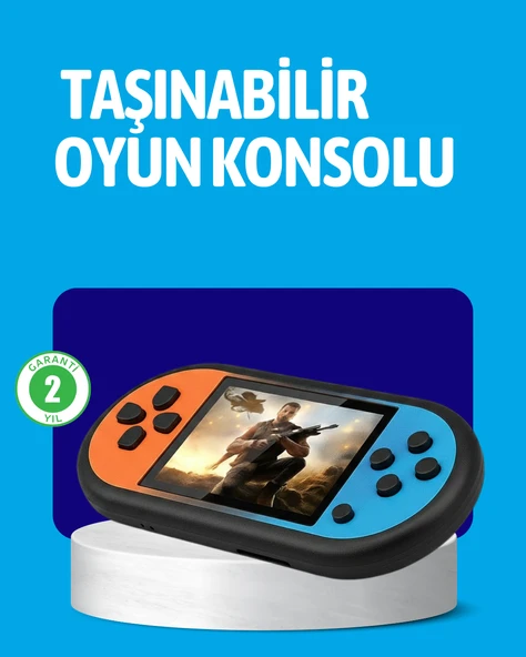 520 Oyunlu Taşınabilir Konsol Ekran Usb Şarjlı ürün görseli 1