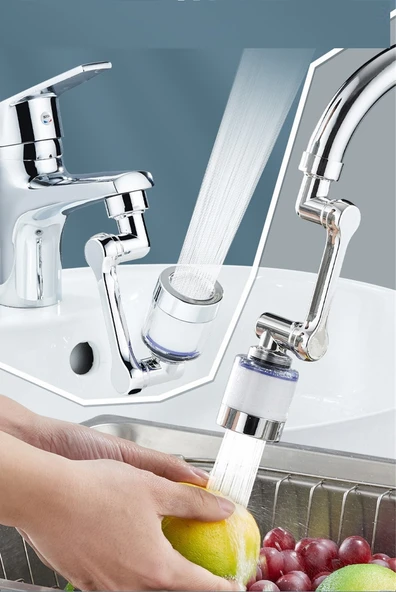 Filtreli Kireç Hapsedici Robotik Kol Musluk Başlığı - Mutfak Banyo Musluk Uzatma Aparatı Ucu ürün görseli 1