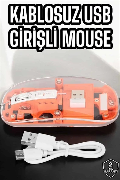 Mouse Çift Modlu Bağlantılı 2.4Ghz Destekli - Resim 2