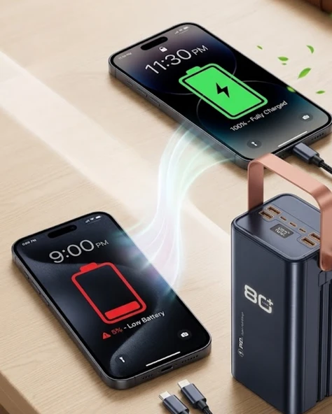 Güçlü 80000 Mah Çoklu Cihaz Destekli Led Ekranlı Taşınabilir Batarya ürün görseli 1