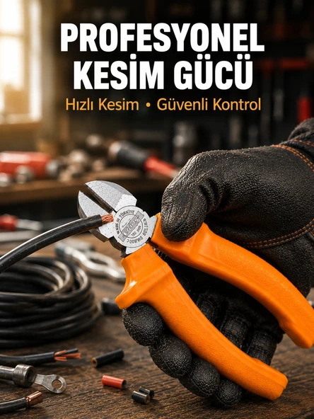 Elektrik Teknik Çalışmalar İçin Profesyonel Dövme Çelik Yan Keski ürün görseli 1