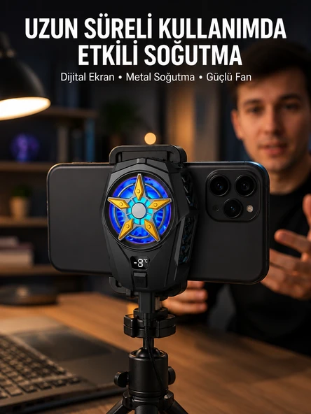 Ergonomik Telefon Soğutucu – 2 Hız Ayarı, Hafif Taşınabilir Yeni Nesil ürün görseli 1