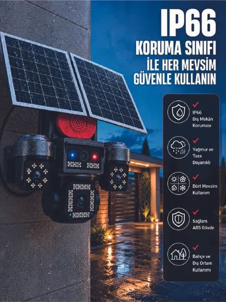 Uzaktan İzleme Destekli 4 Kameralı Akıllı Güvenlik Kamera Sistemi ürün görseli 1