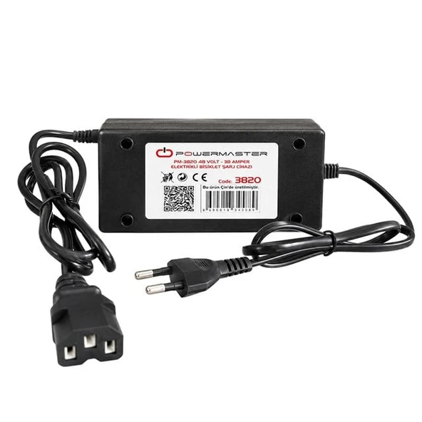 Powermaster PM-3820 48 Volt - 38 Amper Elektrikli Bisiklet Şarj Cihazı ürün görseli 1