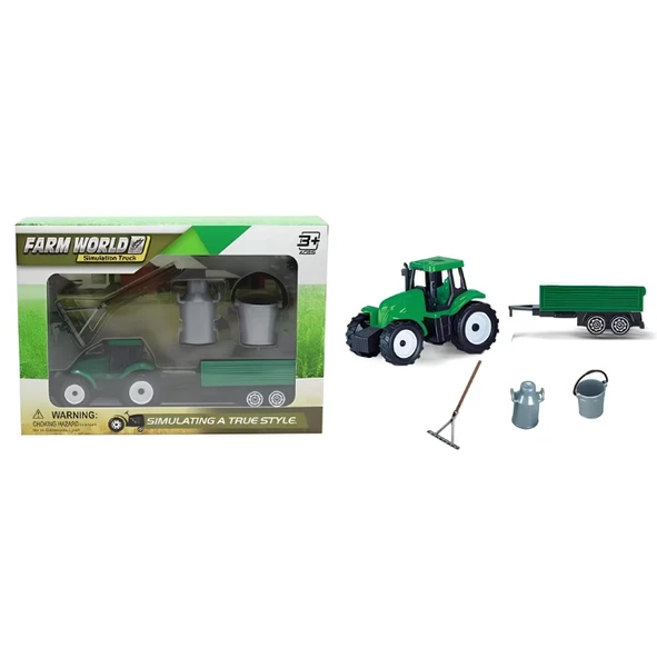 Farm World Traktörlü Süt Üretim Seti ürün görseli 1