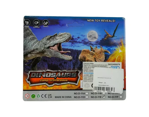 Hareketli Dinozor Figür Gri Raptor - Resim 3