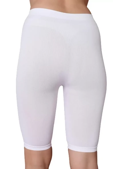 Beyaz  3856 Soft Kapri Tayt - Resim 2
