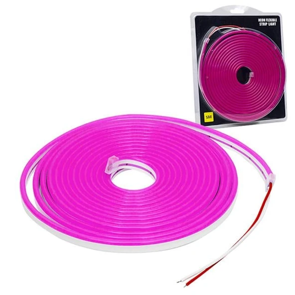 Powermaster 12 Volt 5 Metre Silikonlu Mor Neon Led Şerit ürün görseli 1