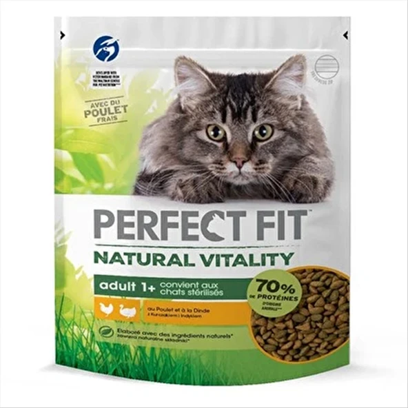 Perfect Fit Tavuklu ve Hindili Yetişkin Kedi Maması 1 Kg ürün görseli 1