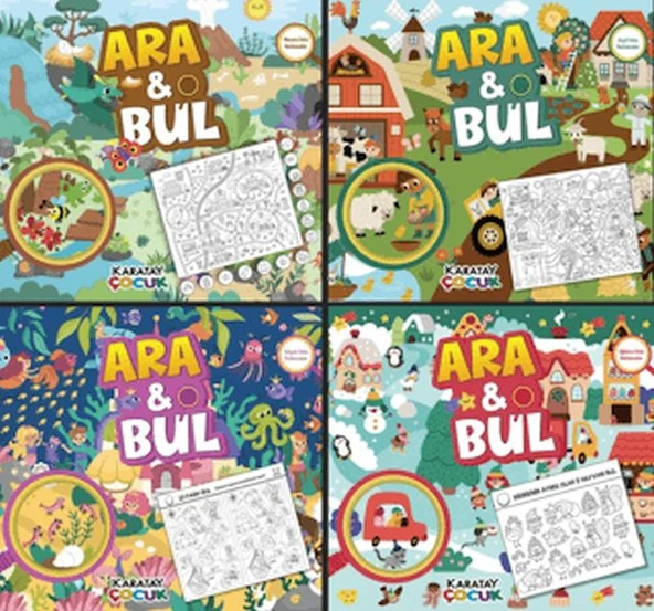Ara ve Bul / Gizli Resimleri Bul-4'lü Seri (Macera-Keşif-Sürpriz-Eğlence Dolu Bulmacalar) ürün görseli 1