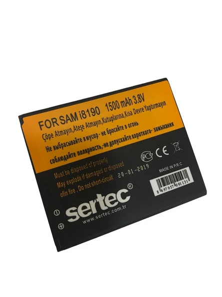 SERTEC - GALAXY S3 MINI i8190 Uyumlu Batarya ürün görseli 1