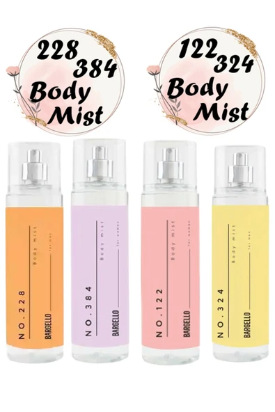 Body Mist Seti (NO.122 - NO.384 - NO.228 - NO.324) ürün görseli 1
