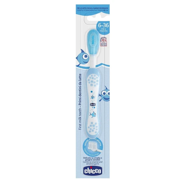 Chicco İlk Süt Dişi Fırçası Mavi 6-36 Ay ürün görseli 1