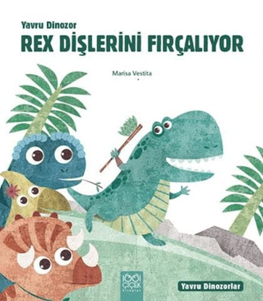 Yavru Dinozor Rex Dişlerini Fırçalıyor ürün görseli 1