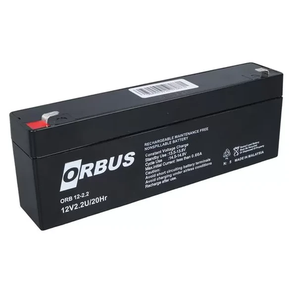 12 Volt - 2.2 Amper Yatık Uzun Akü (178X34X60Mm) ürün görseli 1