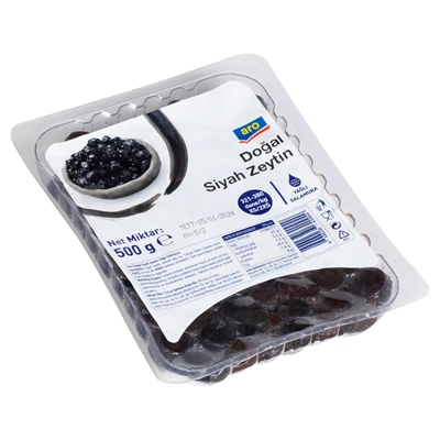 aro Vakumlu Siyah Zeytin 500 G 321-380 8'li Avantaj Paketi ürün görseli 1