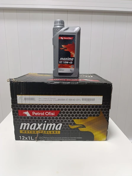 Petrol Ofisi Maxima XT 10W-40 1 lt x 12 adet Motor Yağı 2026 Üretim ürün görseli 1