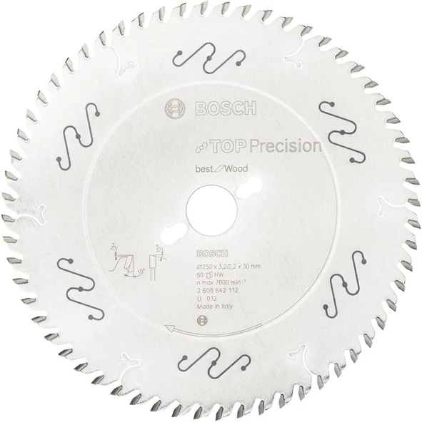 Professional Accessories Dairesel Testere Bıçağı Top Wood, 250 X 30 X 3,2 Mm, 60, 2608642112 Için Iyisi ürün görseli 1