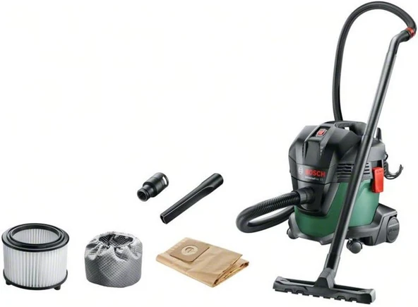 Universalvac 15 Islak Kuru Toz Emme Makinesi, 1000 Watt, Kutuda, Siyah ürün görseli 1