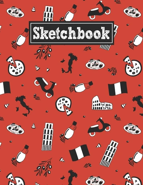 Sketchbook: 8.5 X 11 For Creative Drawing And Sketching Activities With Italian Themed Cover ürün görseli 1