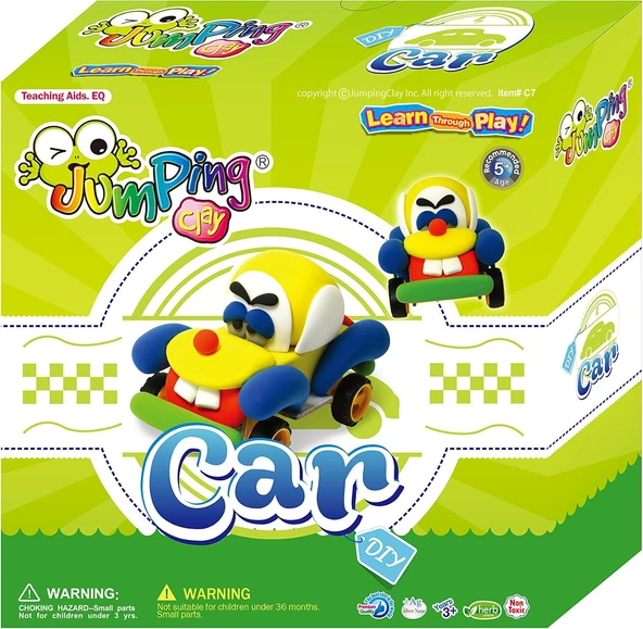 Papa Gino Jumping Clay Kendi Oyuncağını Kendin Yap Araba Seti ürün görseli 1