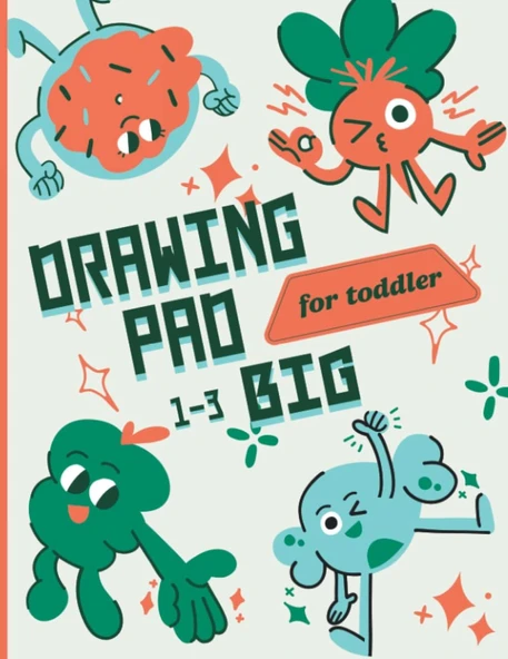 Giant Drawing Pad For Toddlers: Hours Of Fun At A Very Affordable Price, Remember Your Children'S Drawings! Large Blank Coloring Book 180 Pages ürün görseli 1
