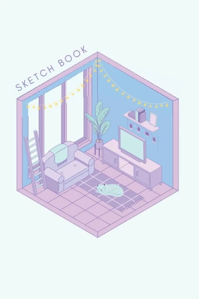 Independently Published Lofi Living Room Isometric Grid Sketchbook: Great For Engineers Or Drawing Rooms And Buildings ürün görseli 1