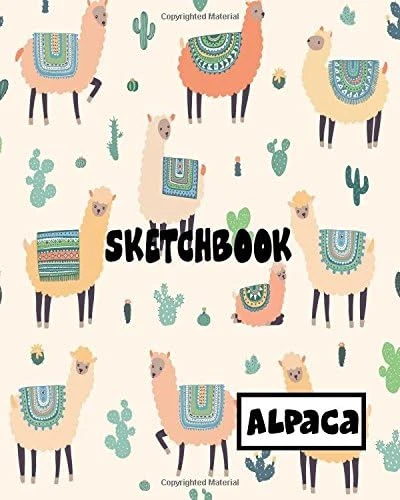 Sketchbook Alpaca: Blank Paper For Drawing, Sketching Or Doodling 8X10 100 Pages: Volume 19 ürün görseli 1