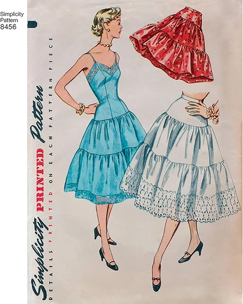 Simplicity Us8456R5 1950'Ler Kadın Slip Jüpon Dikiş Desenleri, Bedenler 14-22 ürün görseli 1