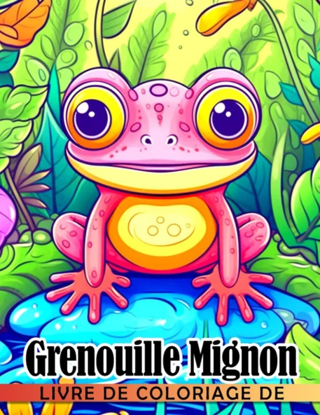Independently Published Livre De Coloriage De Grenouille Mignon (Literal Translation): 30 Pages De Coloriage Mettant Vedette Petit Animal P ürün görseli 1