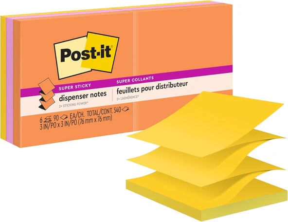 Post-It S Per Yap A L R Notlar 3" X 3" 6/Paket Rio De Janeiro W/90 Sayfa ürün görseli 1