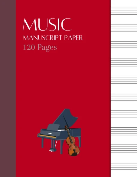 120 Page Blank Sheet Music: Manuscript Paper With 10 Staves Per Page ürün görseli 1