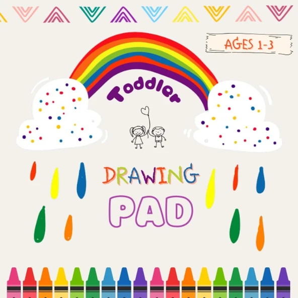 Toddler Drawing Pad Book Ages 1-3: Blank Paper For Kids And Toddlers To Enjoy Drawing Writing And Coloring ürün görseli 1