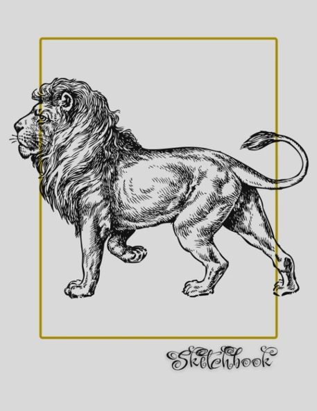 Sketchbook: African Wildlife Sketch, Large 8.5" X 11", 110 Pages, Perfect For Everyone, Crayons, Pencils, Drawing And Sketching ürün görseli 1