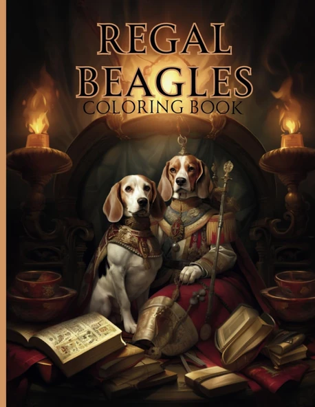 Independently Published Beagles: 50 Coloring Pages, All Regal, All Beagle - A Coloring Experience ürün görseli 1