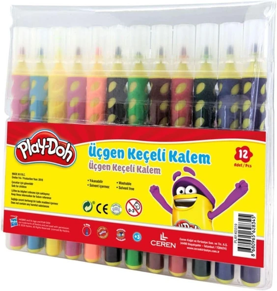 12 Renk Üçgen Firça Uçlu Kalem Pp Kutu ürün görseli 1