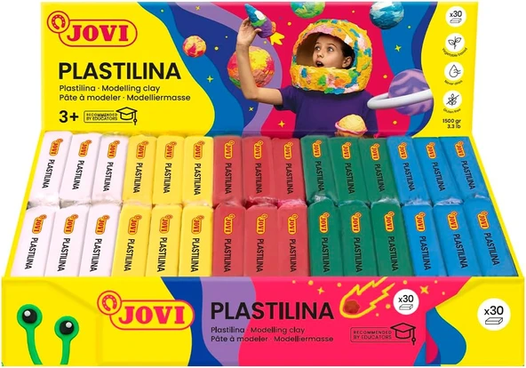Jovi 70B 50Gr Kurumayan Oyun Hamuru 6 X 5 Renk - 30'Lu Kutu ürün görseli 1