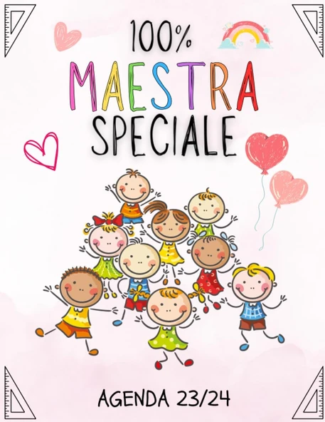 Regalini Maestre - 100% Maestra Speciale: Agenda Maestra 2023 2024, 1 Settimana Su 2 Pagine, Regalo Maestre Fine Anno (Italian Edition) ürün görseli 1