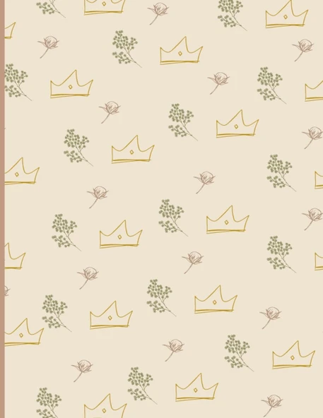 Sketchbook: Dainty Flower And Princess Crown Drawing Pad For Little Girl: Blank Drawing For Little Girl. ürün görseli 1