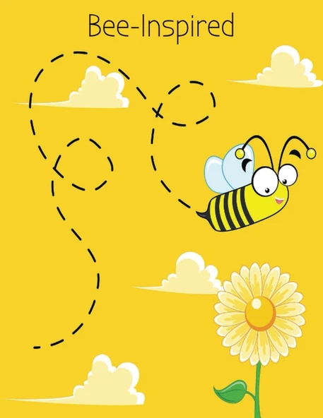 Independently Published Bee-Inspired: Sketch Pad For Kids: A Large Sketchbook For Kids With 110 White Pages | Perfect For Drawing, Coloring, Sketching And More ürün görseli 1
