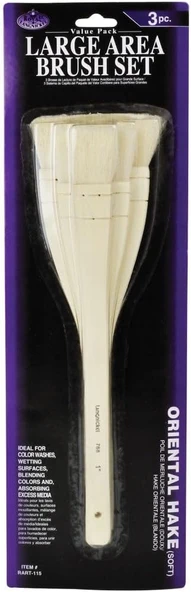 & Langnickel Oriental Hake Geniş Alan Fırçası - 3'Lü Paket, Beyaz, 41 X 3,5 X 11,5 Cm ürün görseli 1