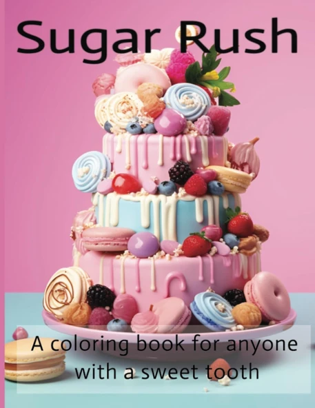 Independently Published Sugar Rush Adult Coloring Book, 8.5 Inches X 11 Inches: Coloring Book For Anyone With A Sweet Tooth, Stress Relief ürün görseli 1