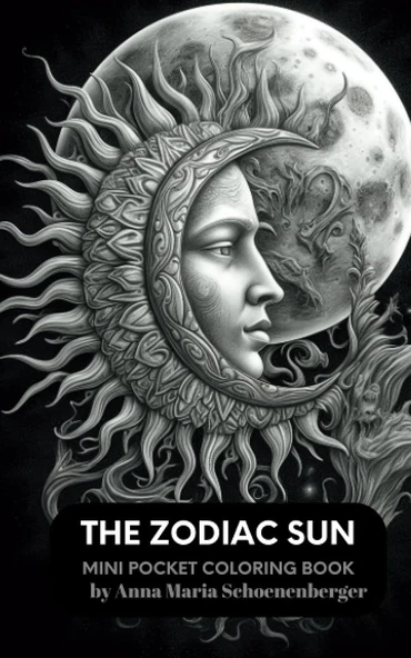 Independently Published The Zodiac Sun Pocket Grayscale Coloring Book ürün görseli 1
