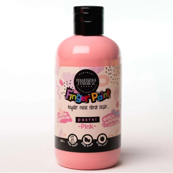 Pastel Pembe Yıkanabilir Parmak Boyası ürün görseli 1