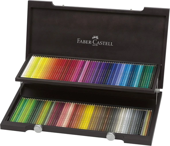 Faber-Castell Polychromos Kuru Boya Kalemi Ahşap Kutu, 120 Renk ürün görseli 1