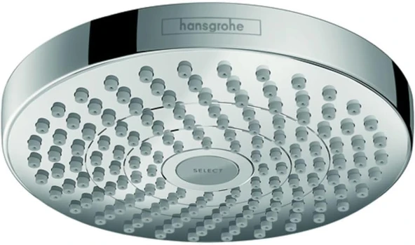 Hansgrohe Croma Select S 17,78 Cm Su Tasarruflu Düşük Akışlı Duş Başlığı 2-Sprey Yağmur, Quickclean Krom Yoğun Yağmur, 04388000 ürün görseli 1