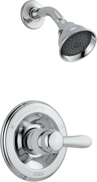 Faucet Lahara 14 Tek İşlevli Duş Bataryası Seti, 5 Püskürtmeli Duş Başlığı, Duş Kolu, Krom Duş Bataryası, Duş Trim Kiti, Krom T14238 (Vana Dahil Değildir) ürün görseli 1